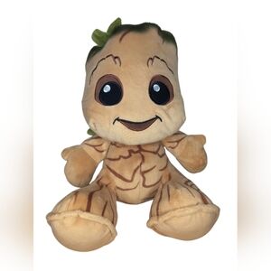 Disney Parks 10 Inch Sitting Baby Groot Marvel Weighted Plush Happy Groot EUC